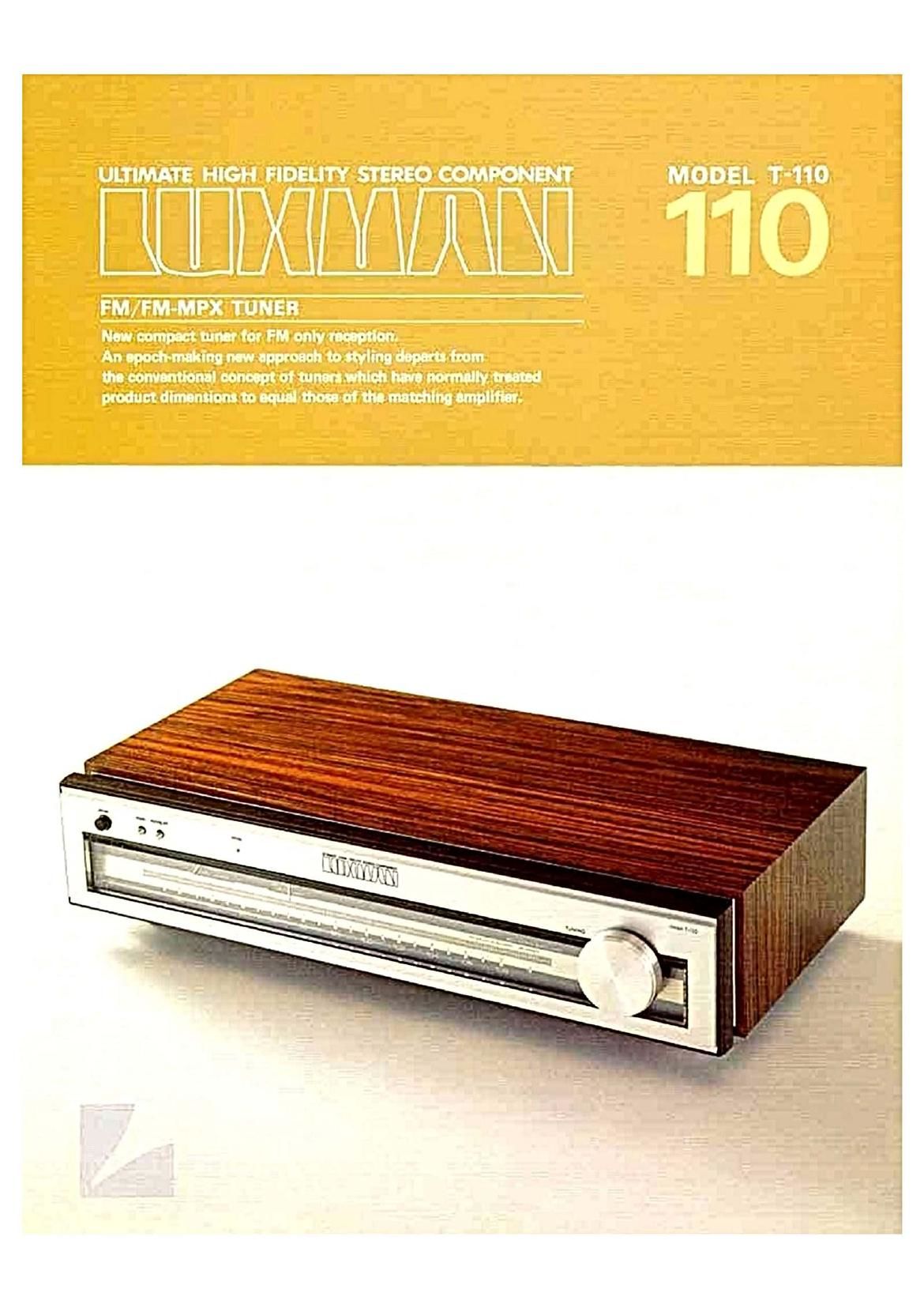 Luxman T 110 Brochure