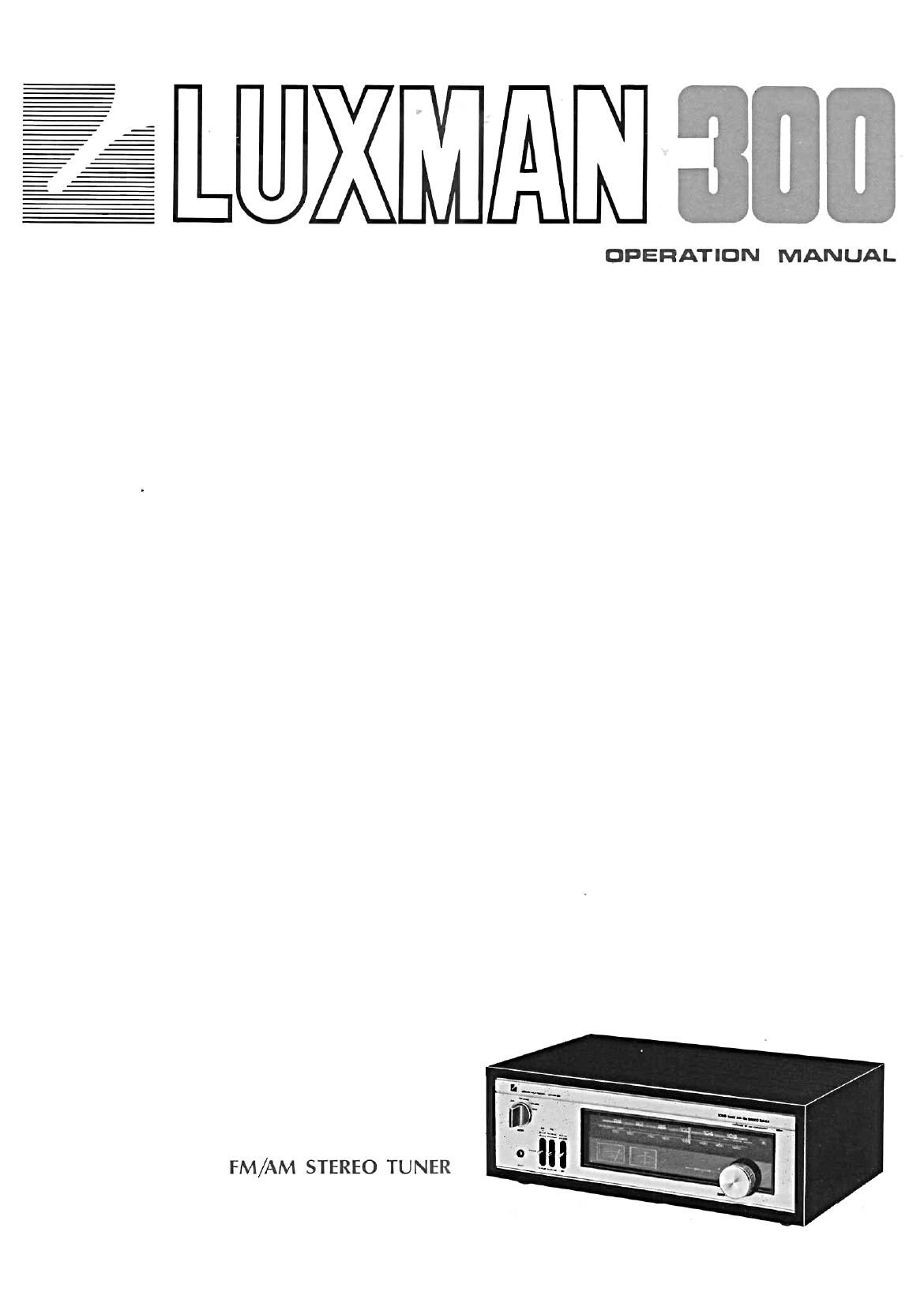 Luxman T 300 Owners Manual
