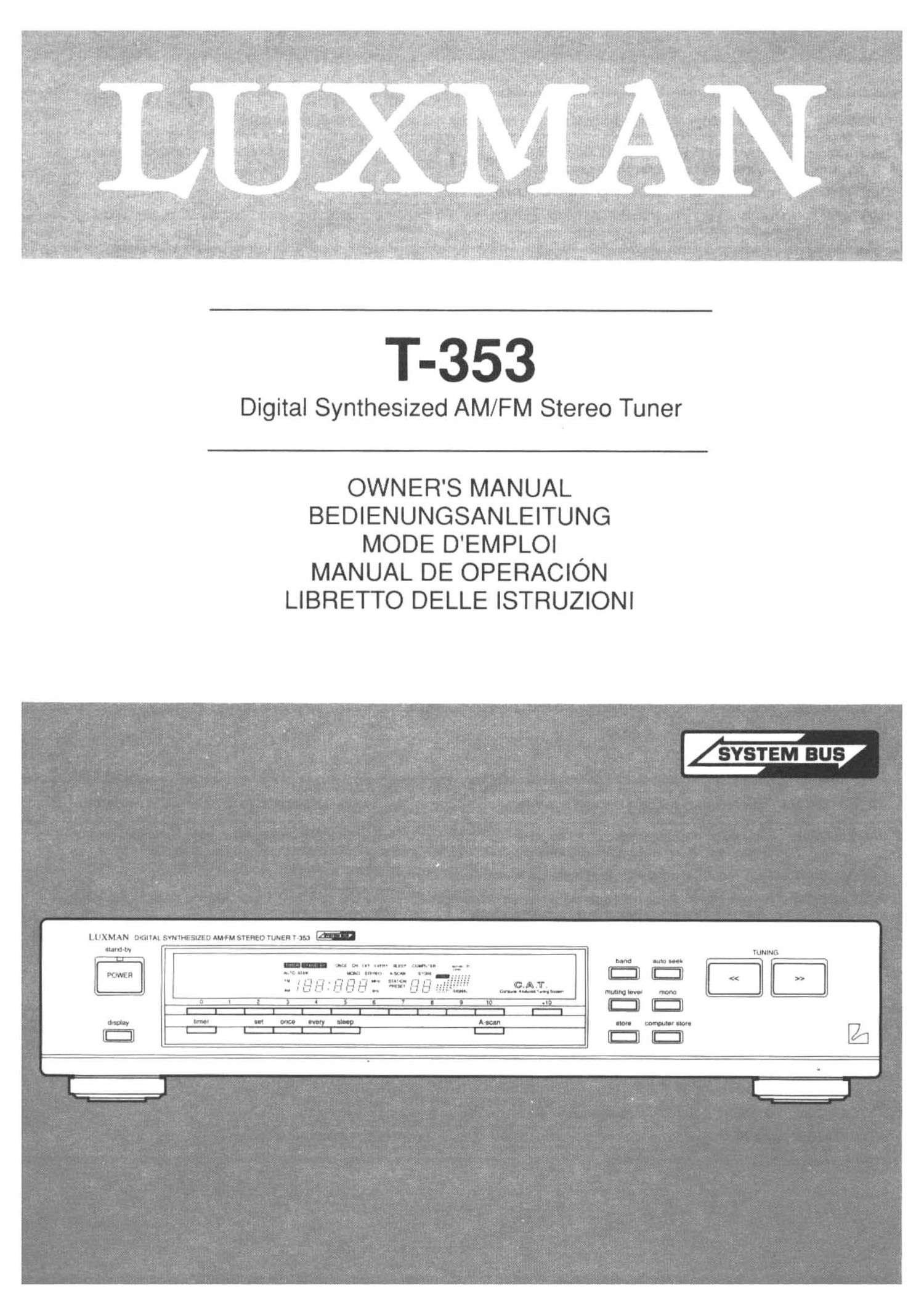 Luxman T 353 Owners Manual