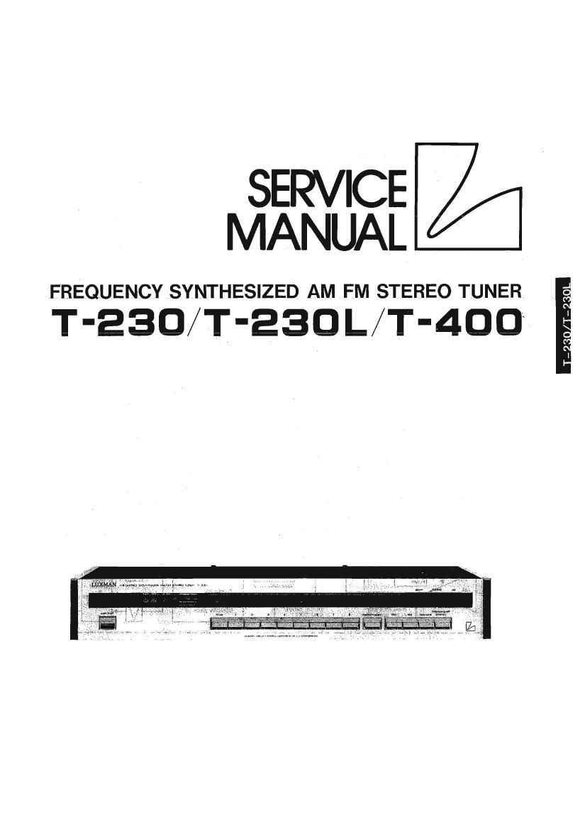 Luxman T 400 T 230 L T 230 Service Manual