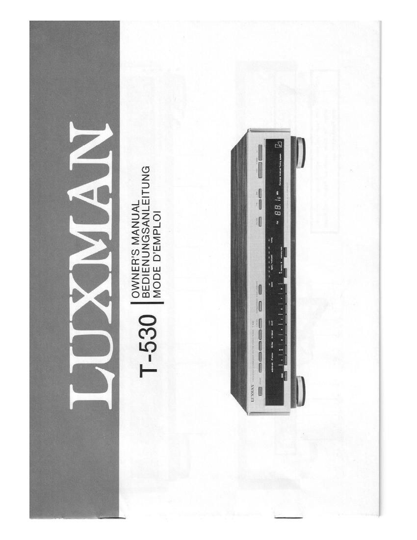 luxman t 530 owners manual
