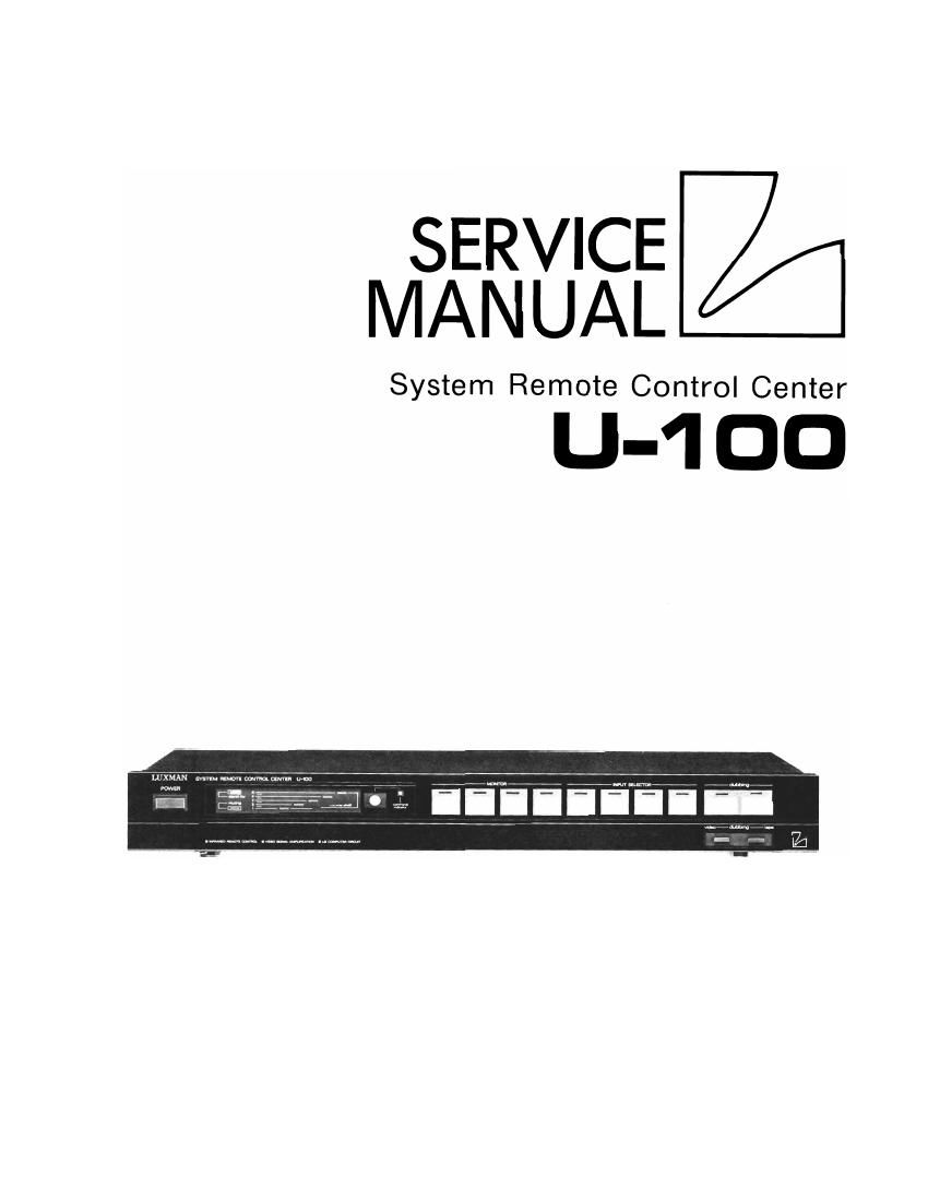 Luxman U 100 Service Manual