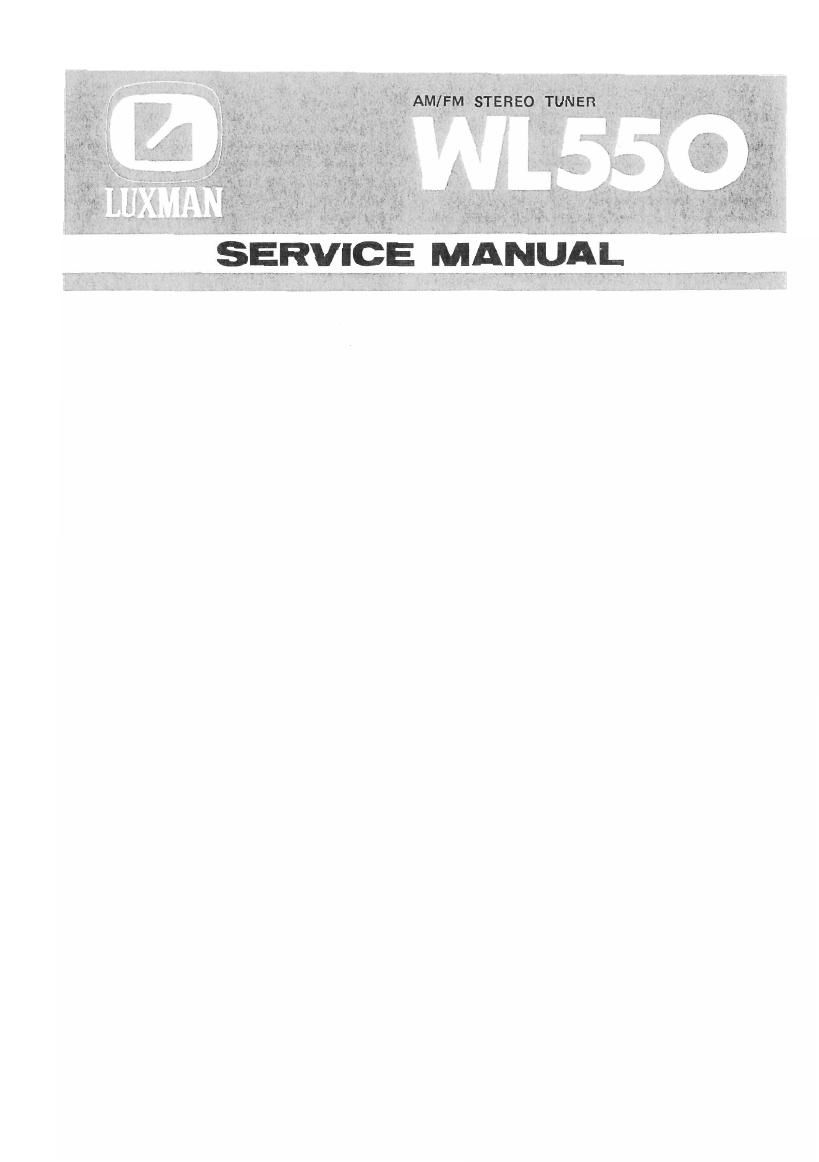 Luxman WL 550 Service Manual