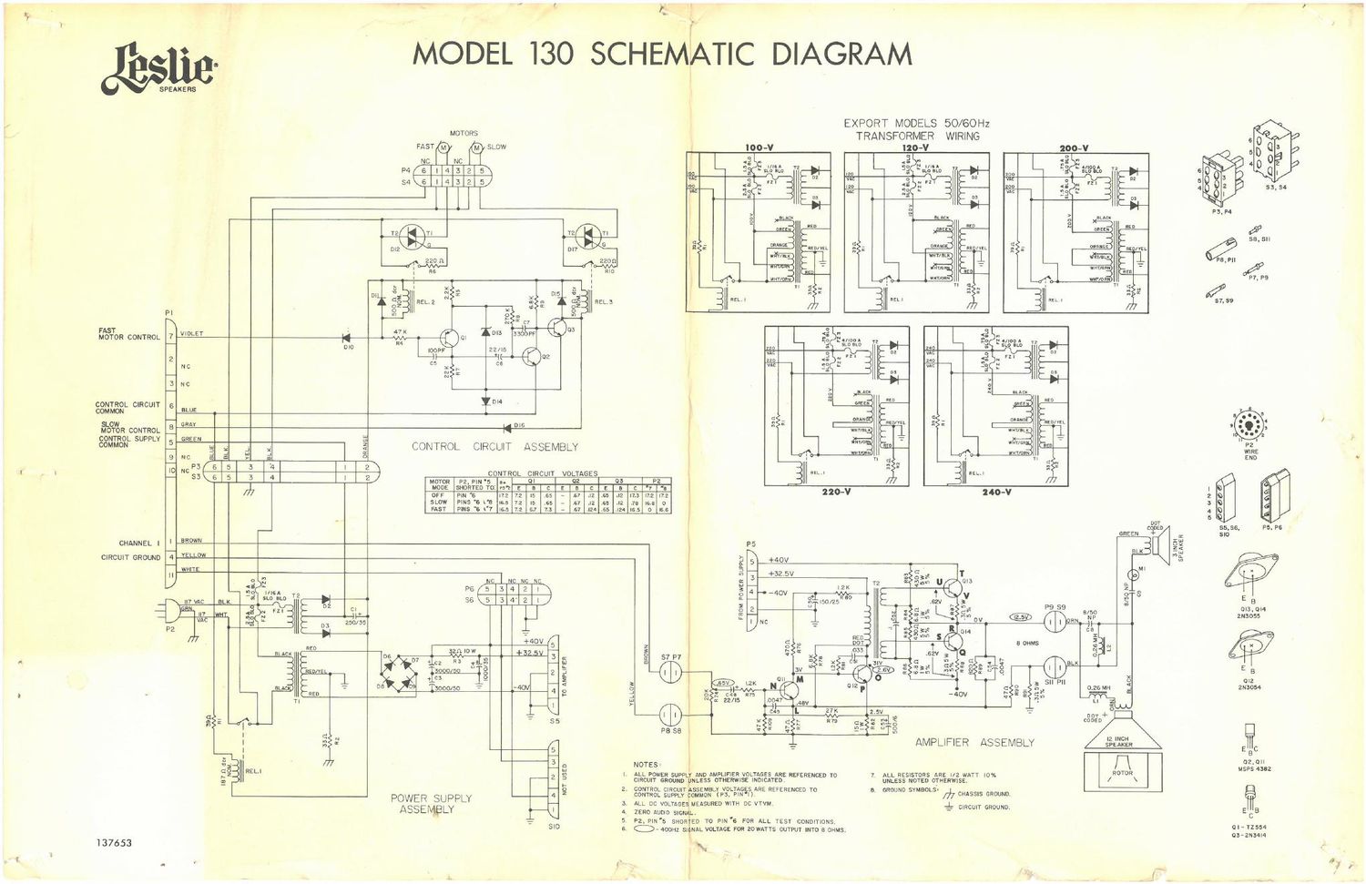 leslie 130 schematic