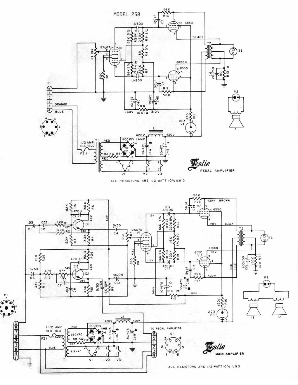 leslie 258 schematics