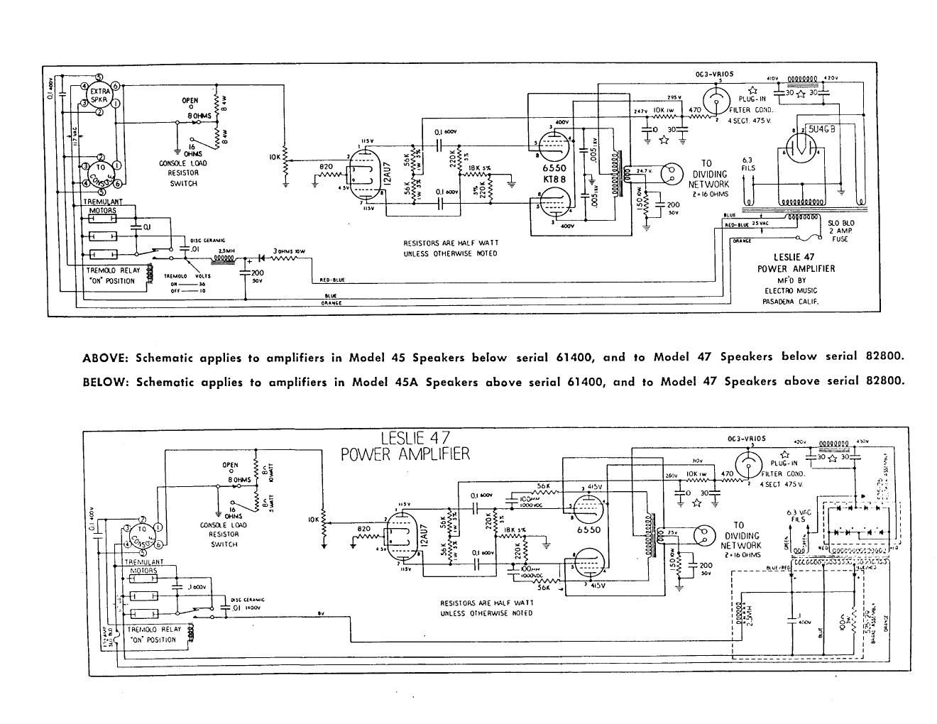 leslie 47 power amp schematics