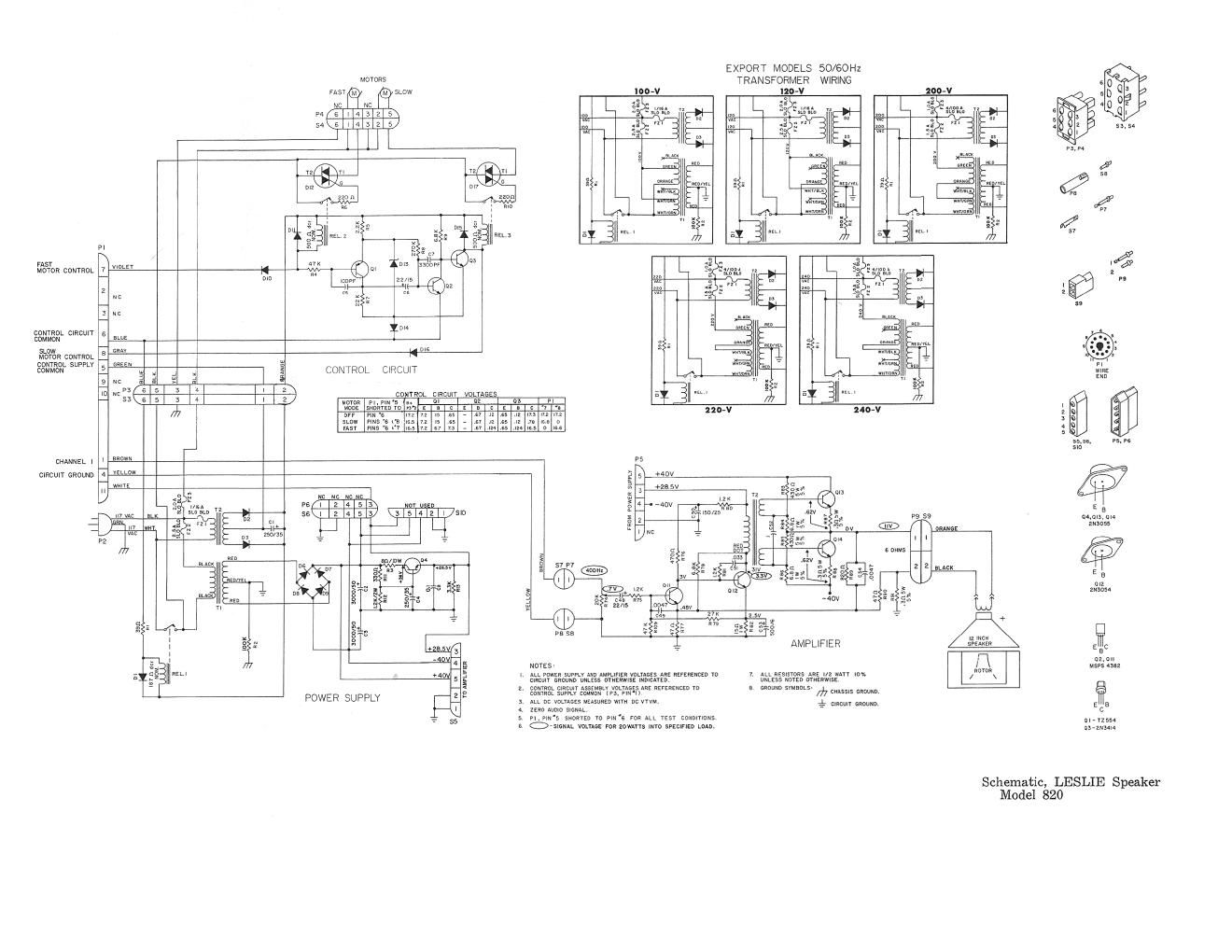 leslie 820 schematic