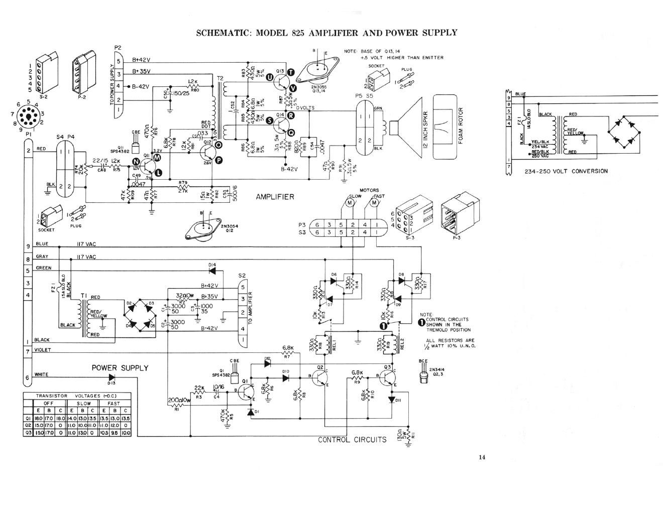 leslie 825 schematic