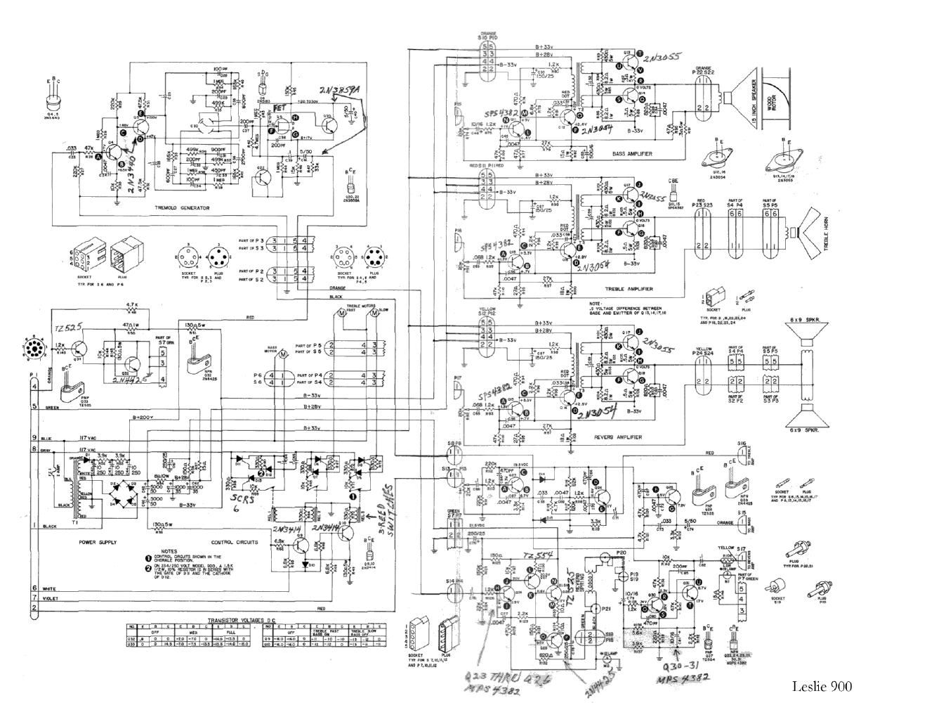 leslie 900 power amp schematic