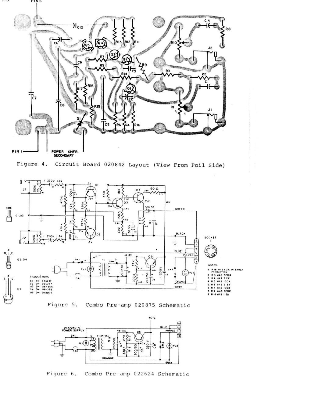 leslie combo preamp 7875 schematic