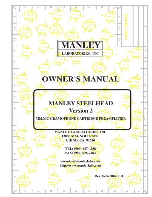 manley laboratories steelhead mk2 owners manual