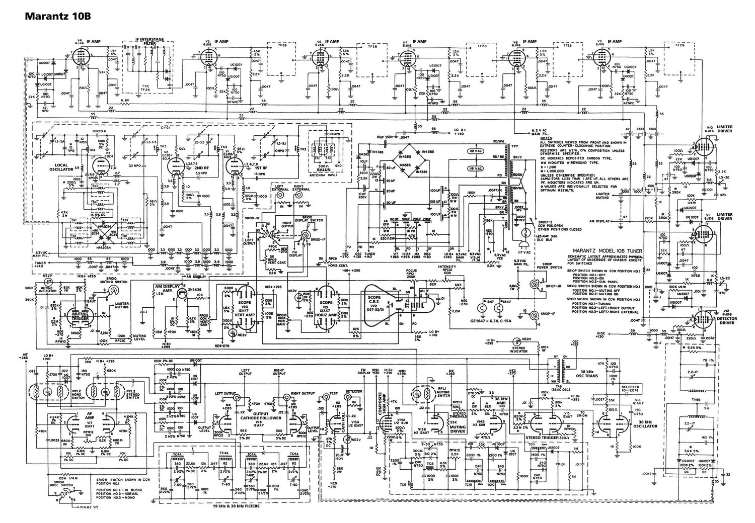 Marantz 10 B Schematic