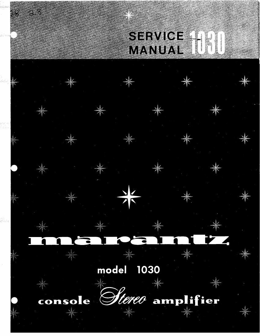 Marantz 1030 Service Manual