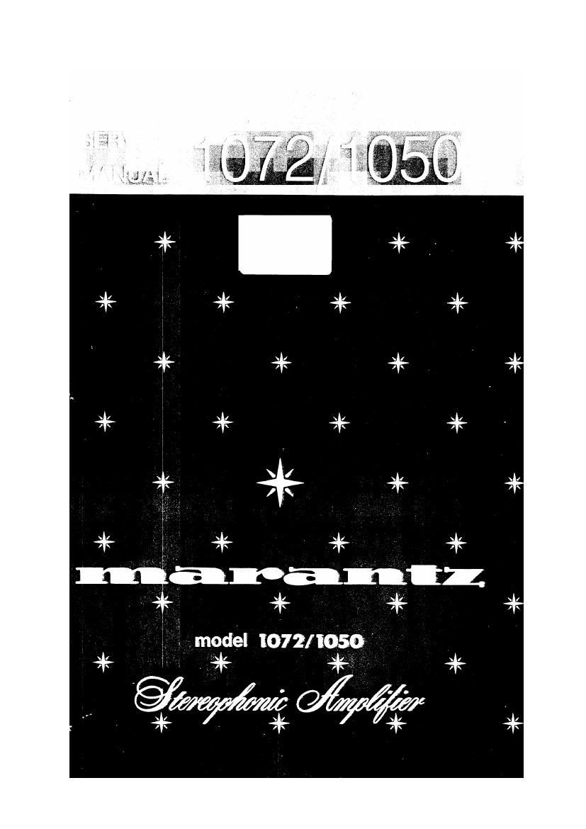 Marantz 1050 1072 Service Manual
