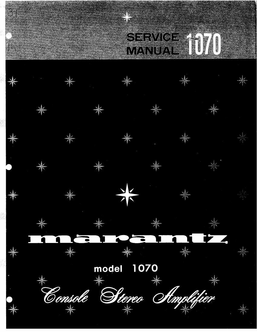 Marantz 1070 Service Manual