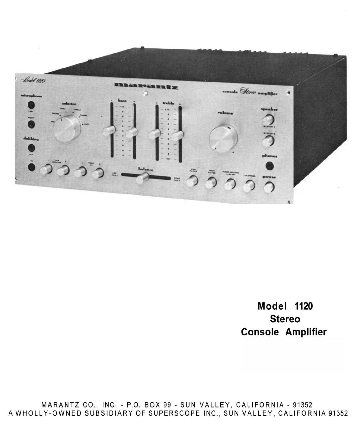 Marantz 1120 Owners Manual