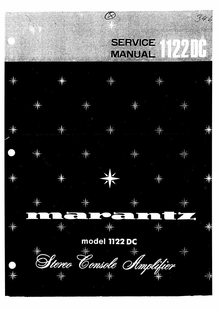 Marantz 1122 DC Service Manual