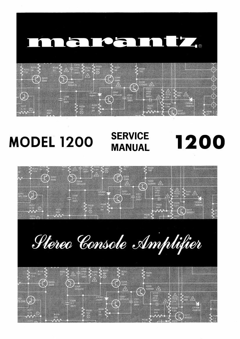 Marantz 1200 Service Manual 1