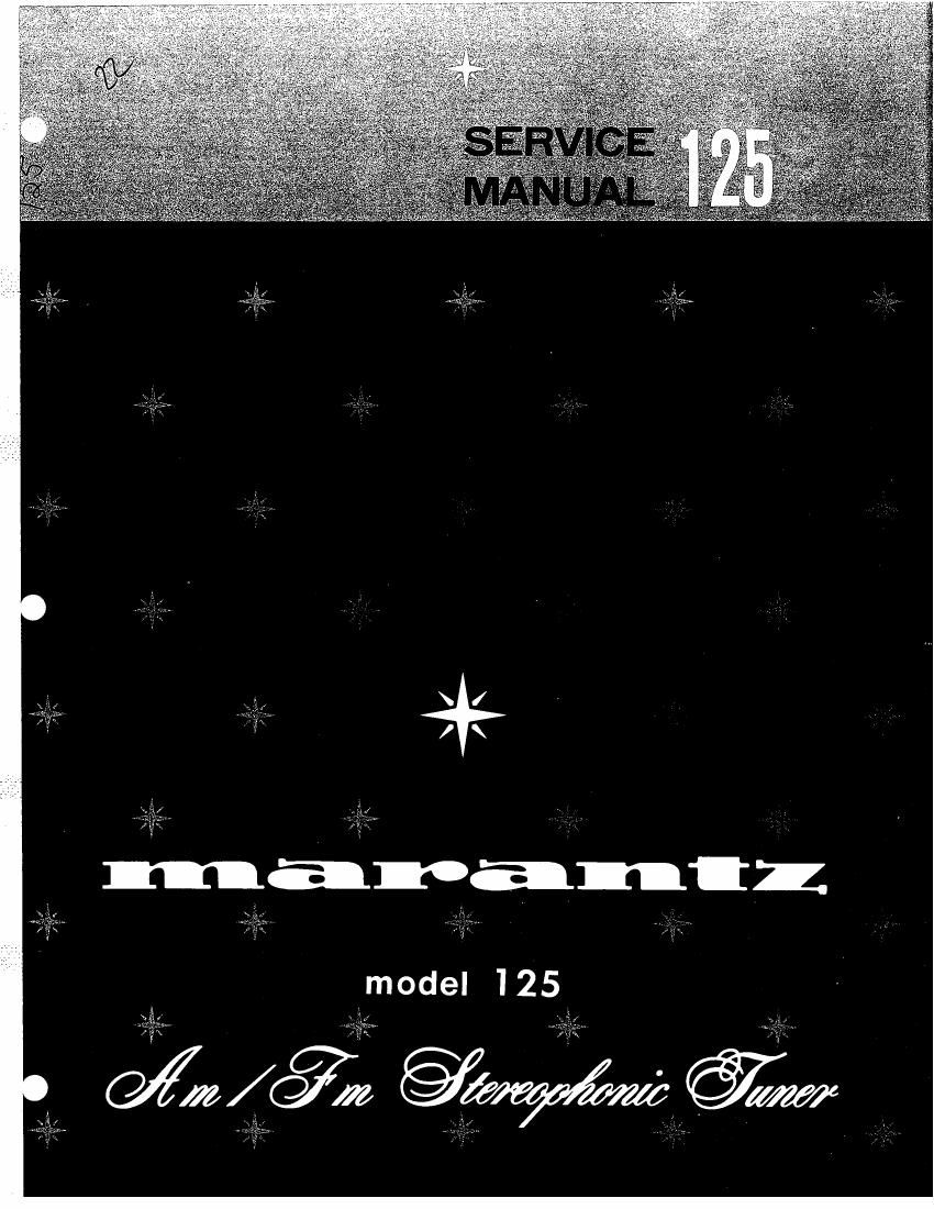 Marantz 125 Service Manual