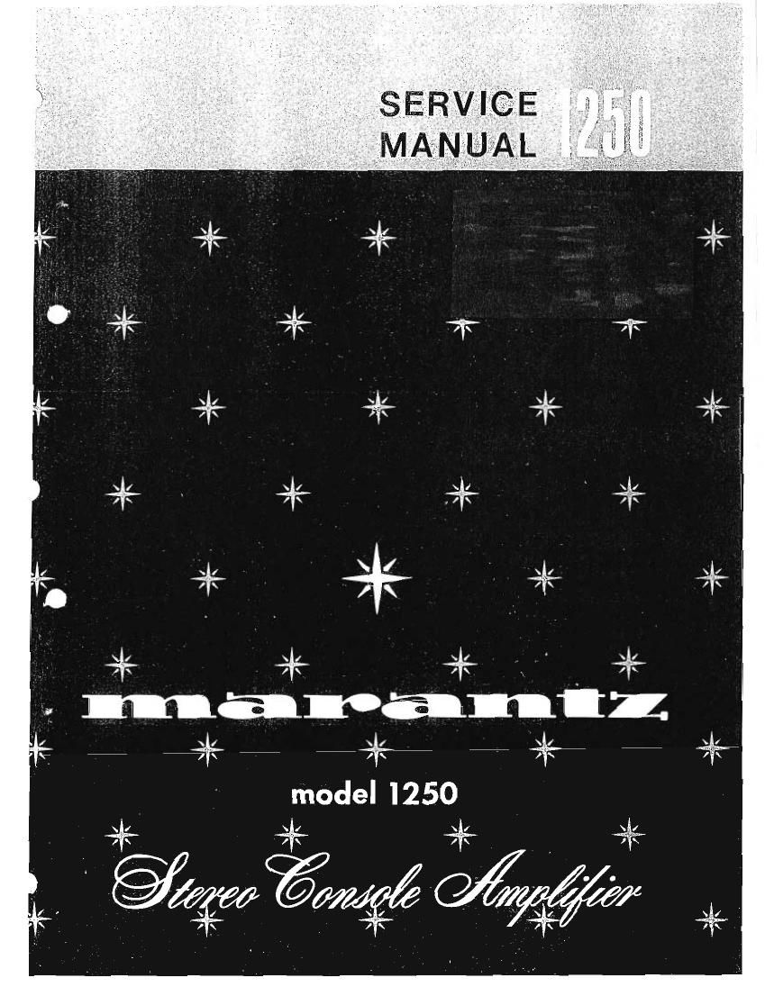 Marantz 1250 Service Manual