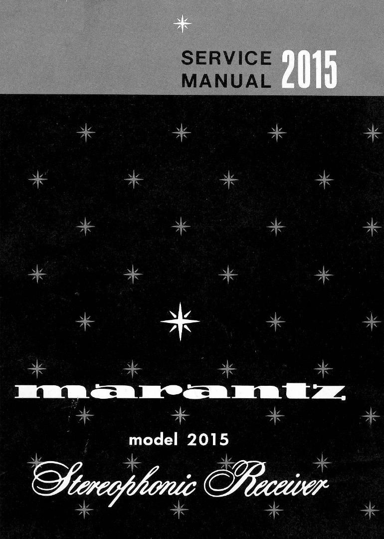 Marantz 2015 Service Manual