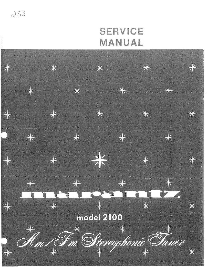 Marantz 2100 Service Manual