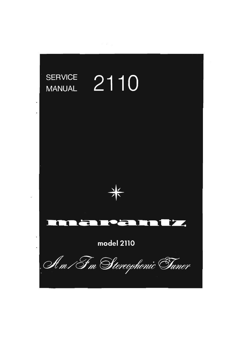 Marantz 2110 Service Manual