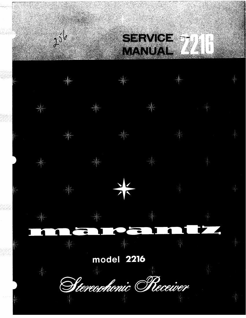 Marantz 2216 Service Manual