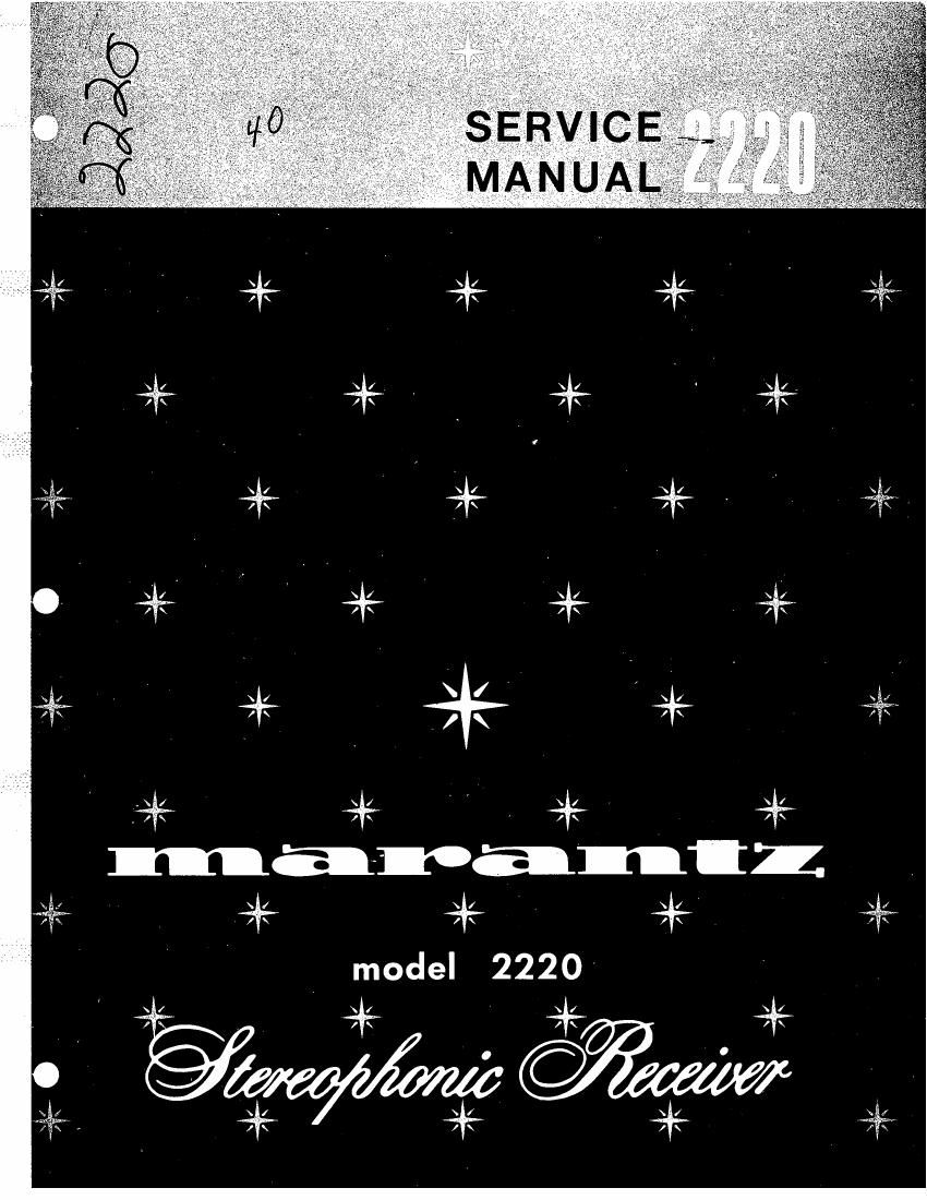 Marantz 2220 Service Manual