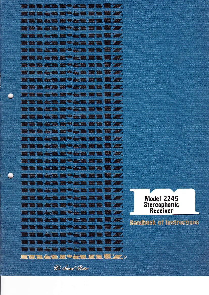 Marantz 2245 Owners Manual