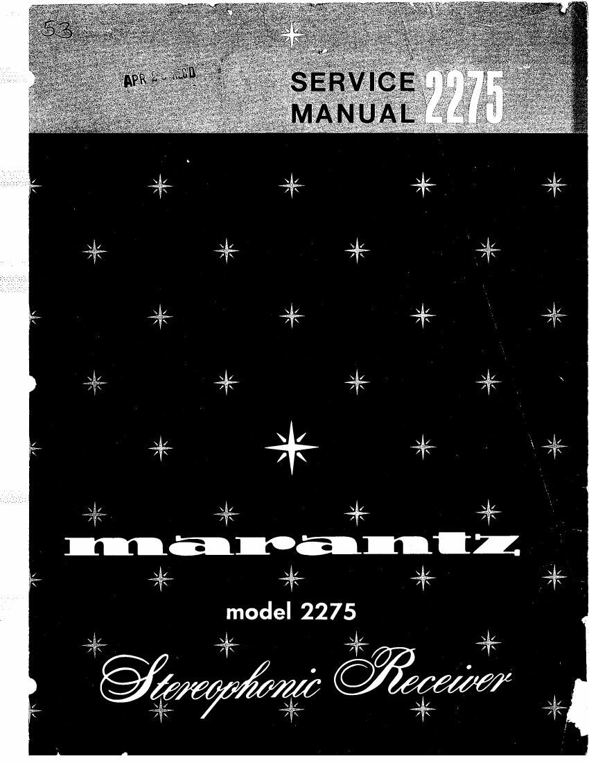 Marantz 2275 Service Manual