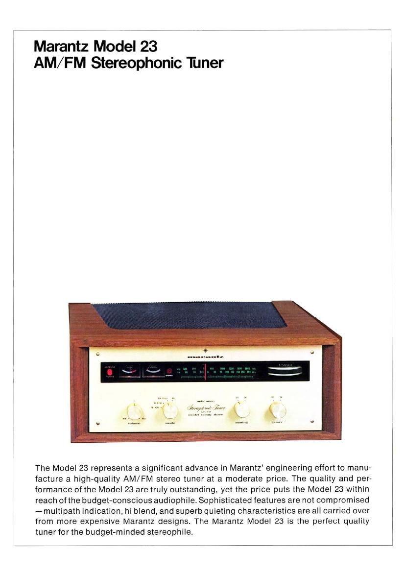 Marantz 23 Brochure