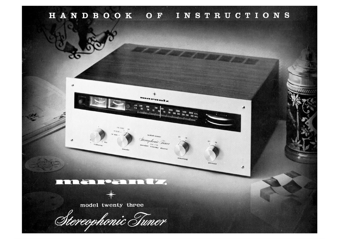 Marantz 23 Owners Manual