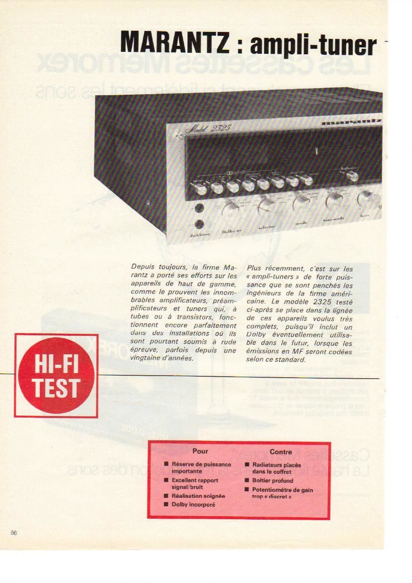 Marantz 2325 Test