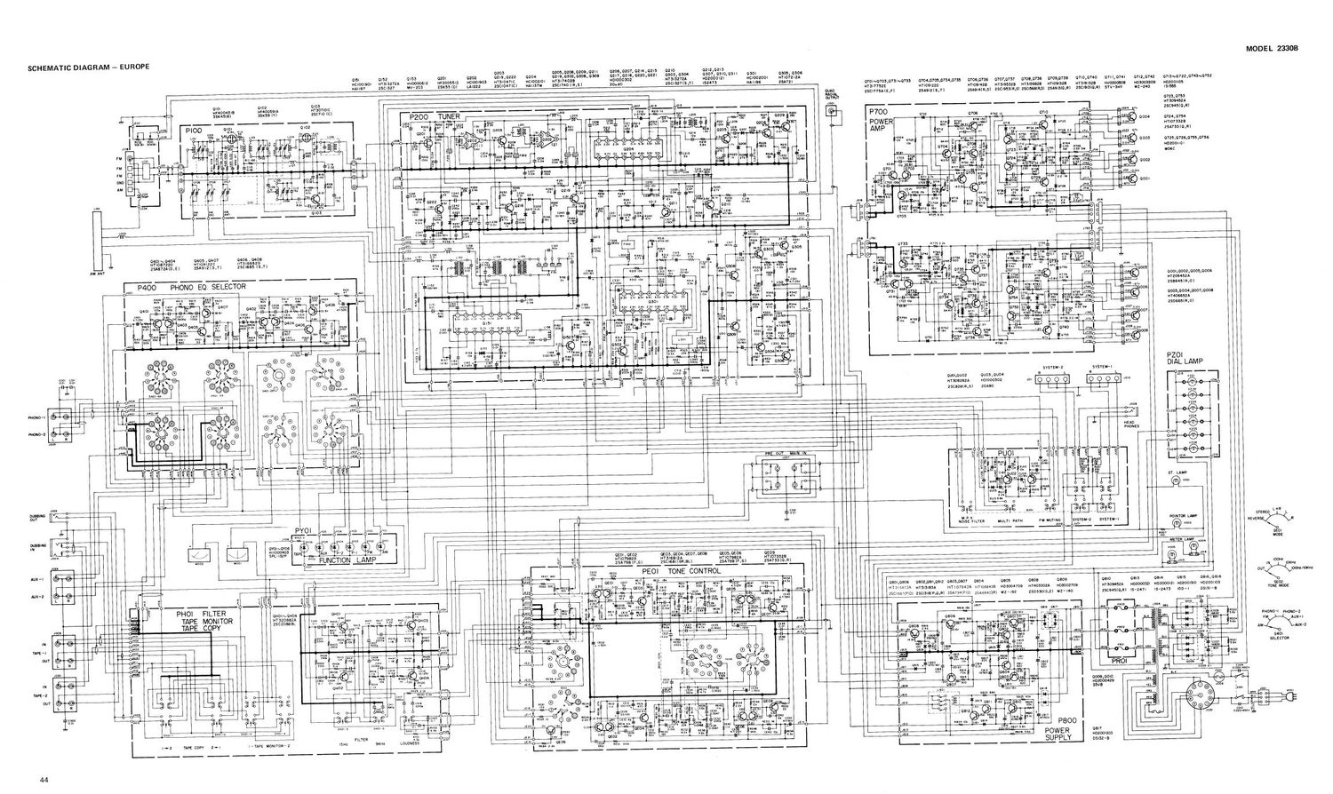 Marantz 2330 B Euro Schematic