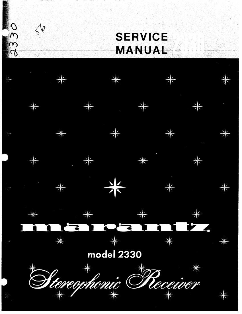 Marantz 2330 Service Manual