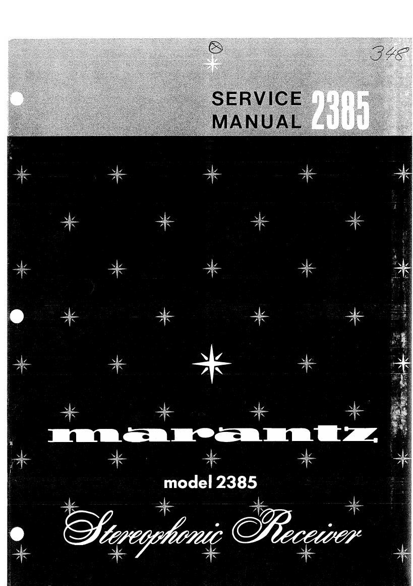 Marantz 2385 Service Manual