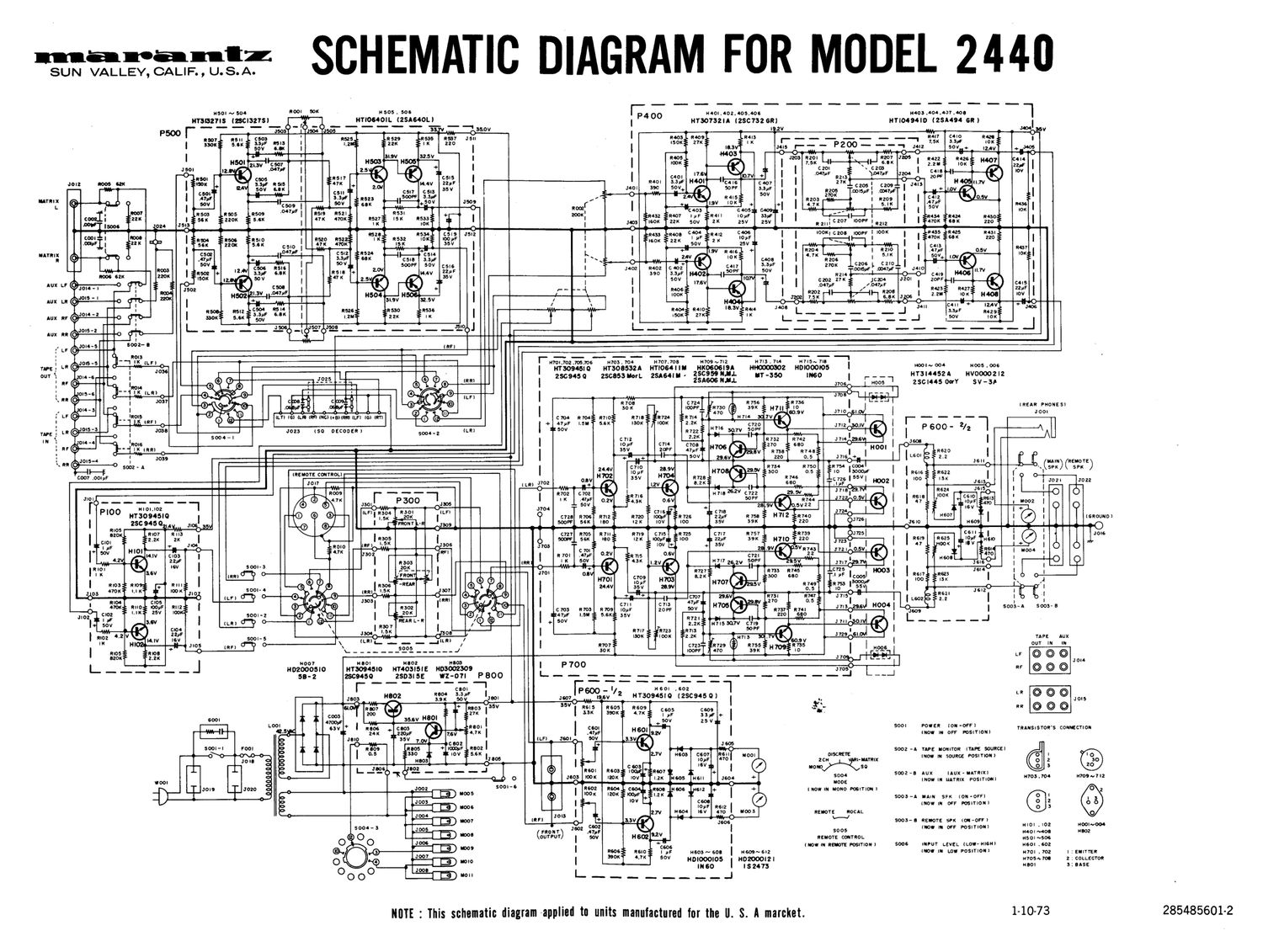 Marantz 2440 Schematic