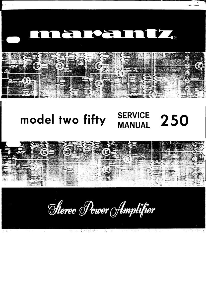 Marantz 250 Service Manual