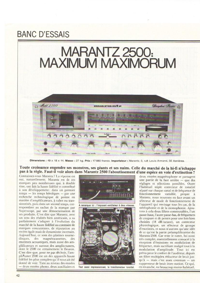 Marantz 2500 Test