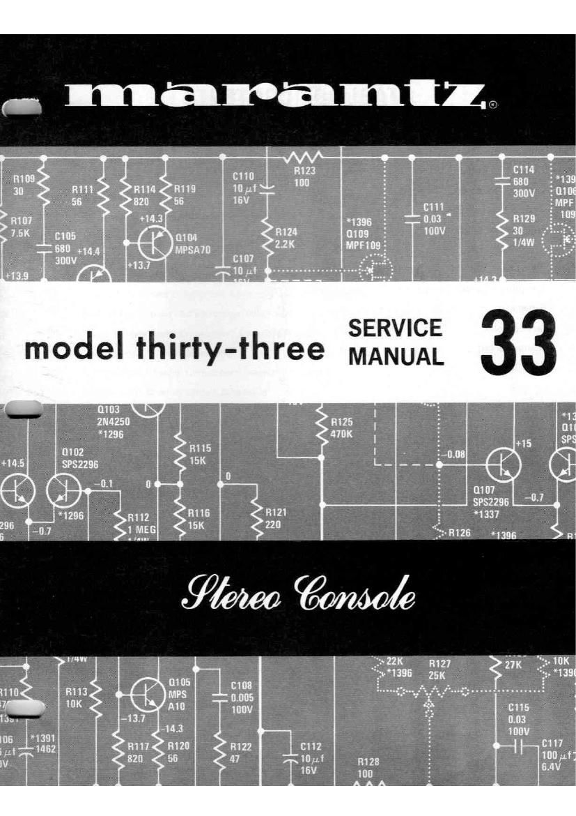 Marantz 33 Service Manual