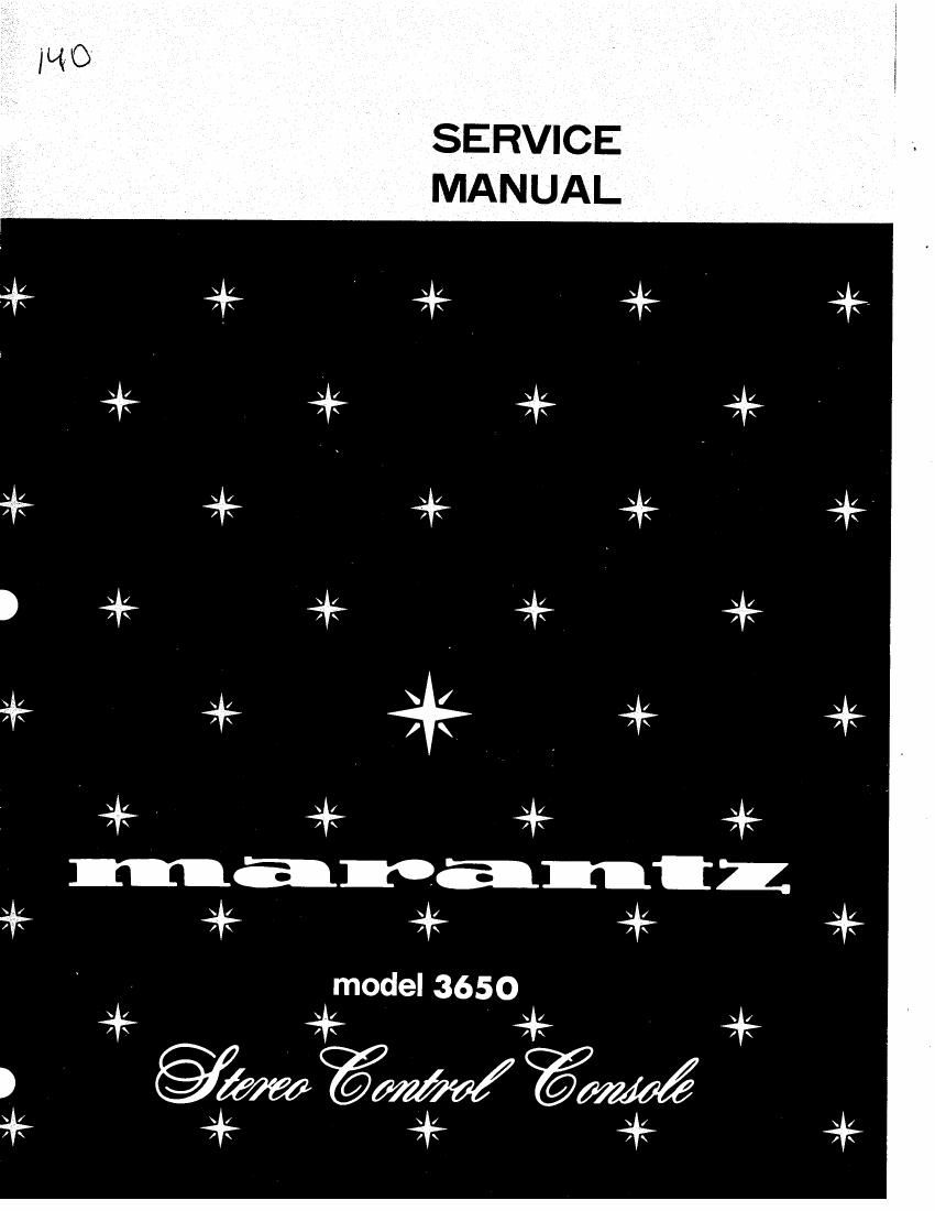 Marantz 3650 Service Manual