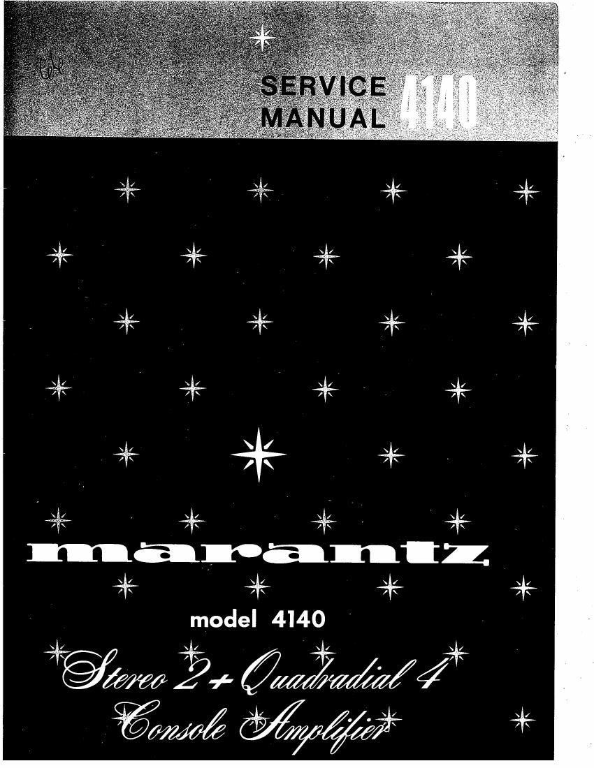 Marantz 4140 Service Manual