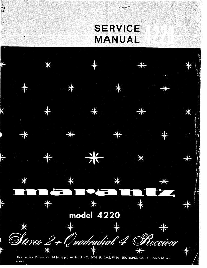 Marantz 4220 Service Manual