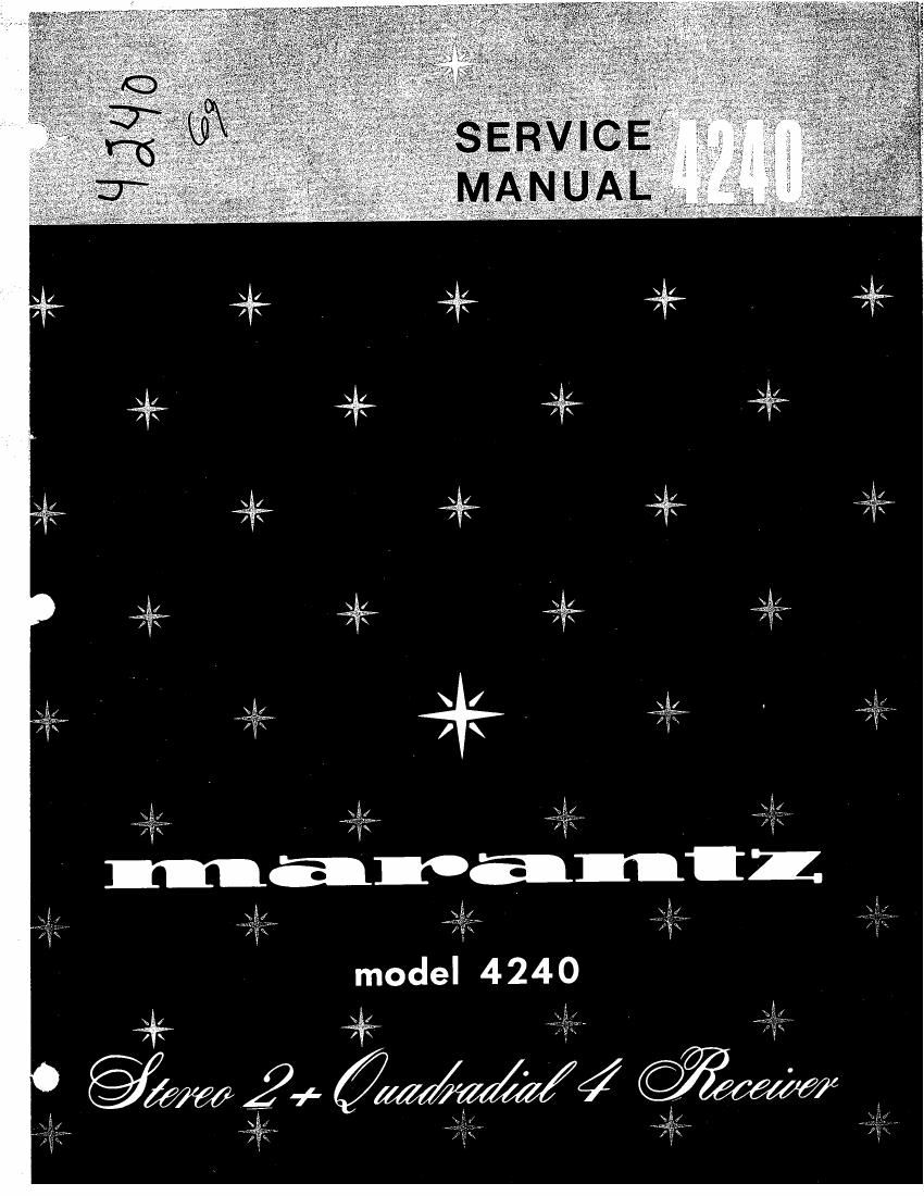 Marantz 4240 Service Manual