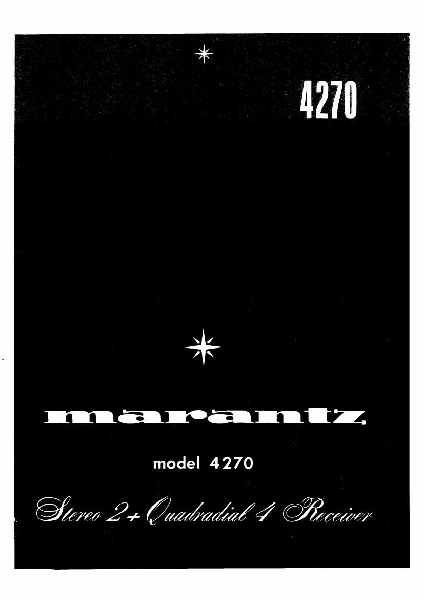 Marantz 4270 Service Manual