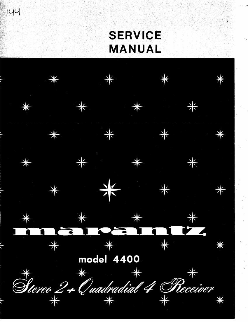 Marantz 4400 Service Manual