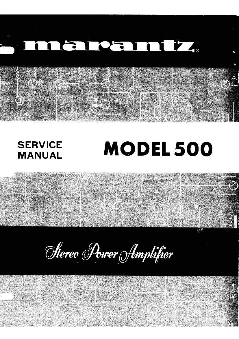 Marantz 500 Service Manual