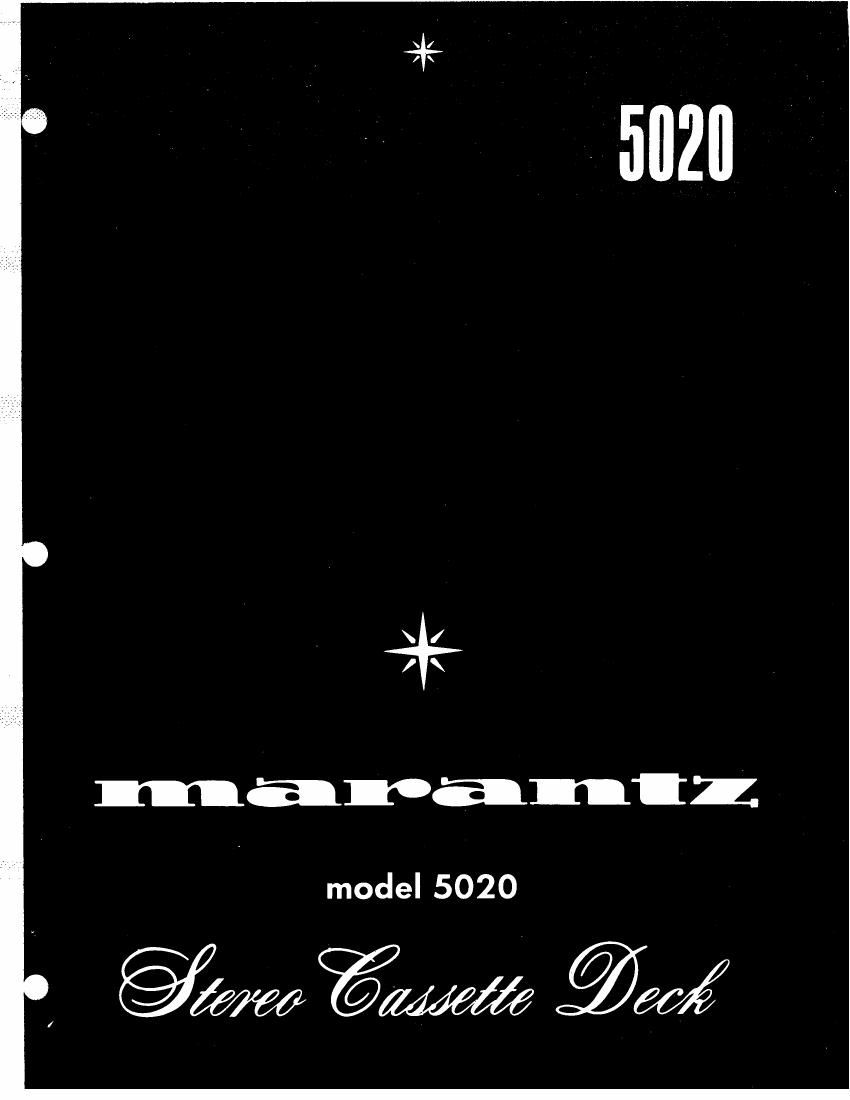Marantz 5020 Service Manual