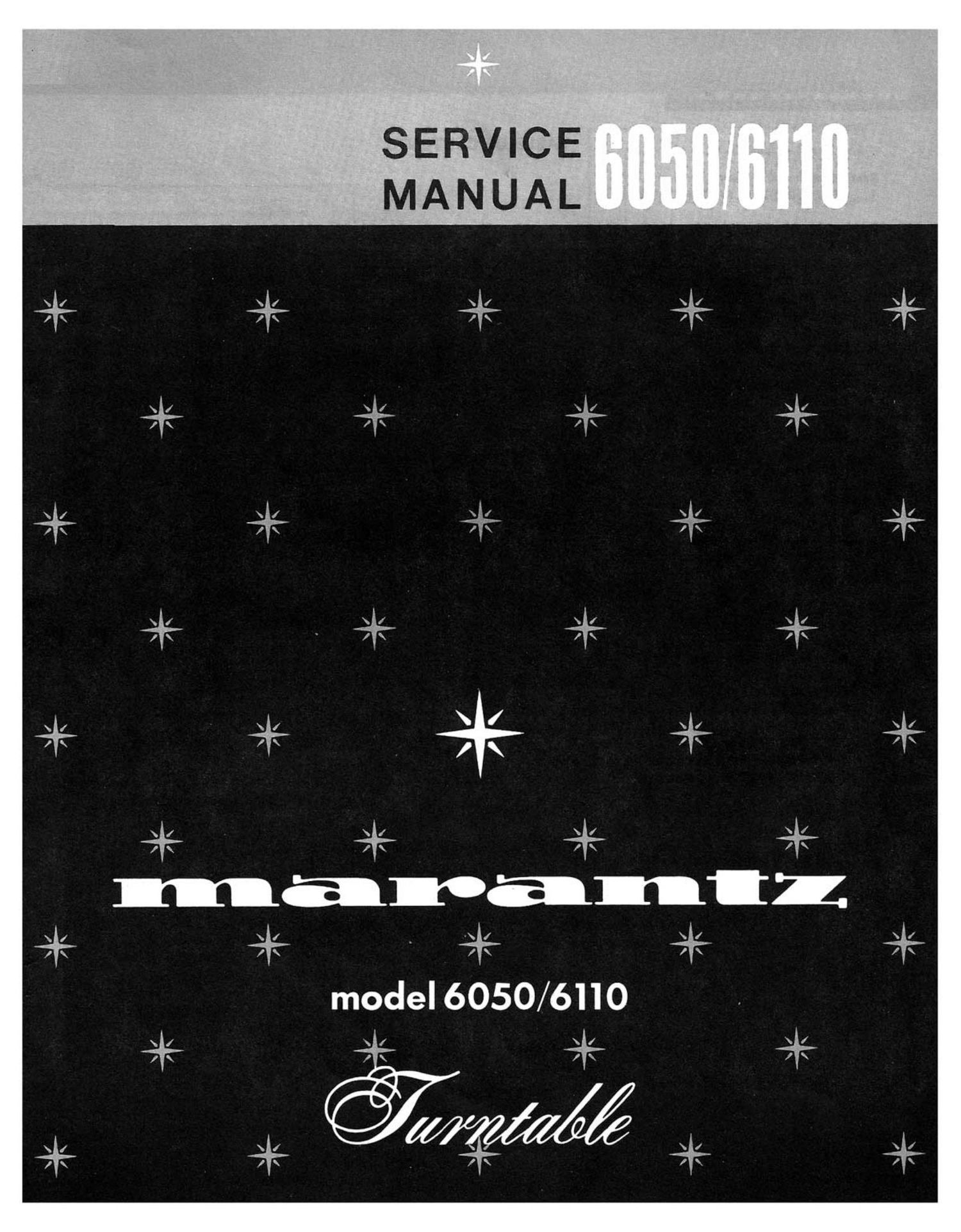 Marantz 6050 6110 Service Manual